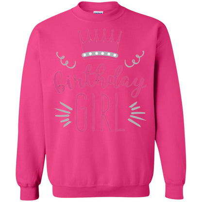 Tiara Crown T-shirt Girl_s Youth Birthday Princess T-shirt Heliconia