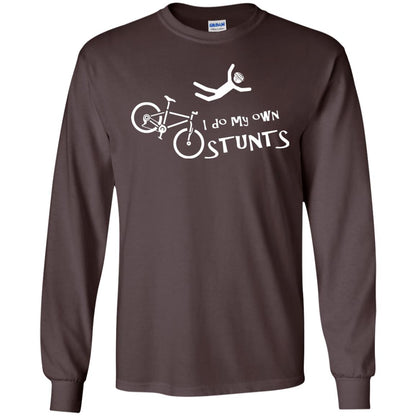 Biker T-shirt I Do My Own Stunts Dark Chocolate