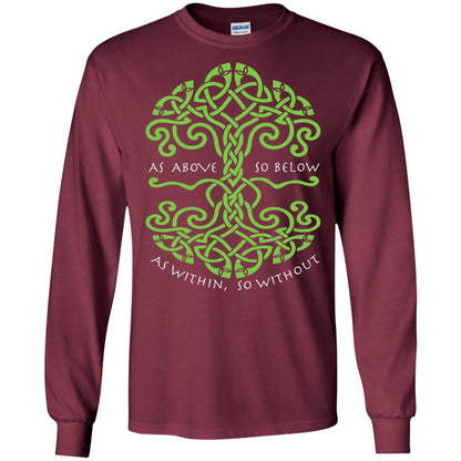 As Above So Below Wiccan Pagan Witche T-shirt Maroon