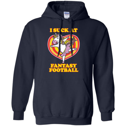 Funny Unicorn Loser T-shirt I Suck At Fantasy Football Navy