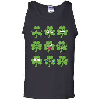Emoji Shamrock St. Patrick_s Day T-shirt Black