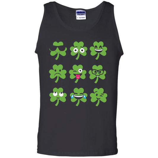 Emoji Shamrock St. Patrick_s Day T-shirt Black