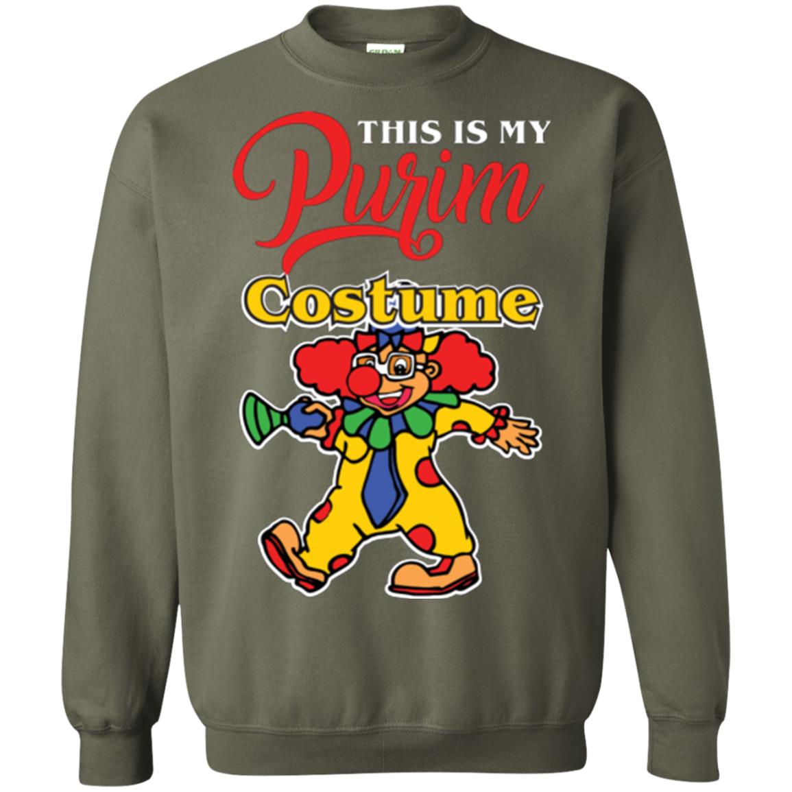 Purim Day T-shirt This Is My Purim Costume Military Green