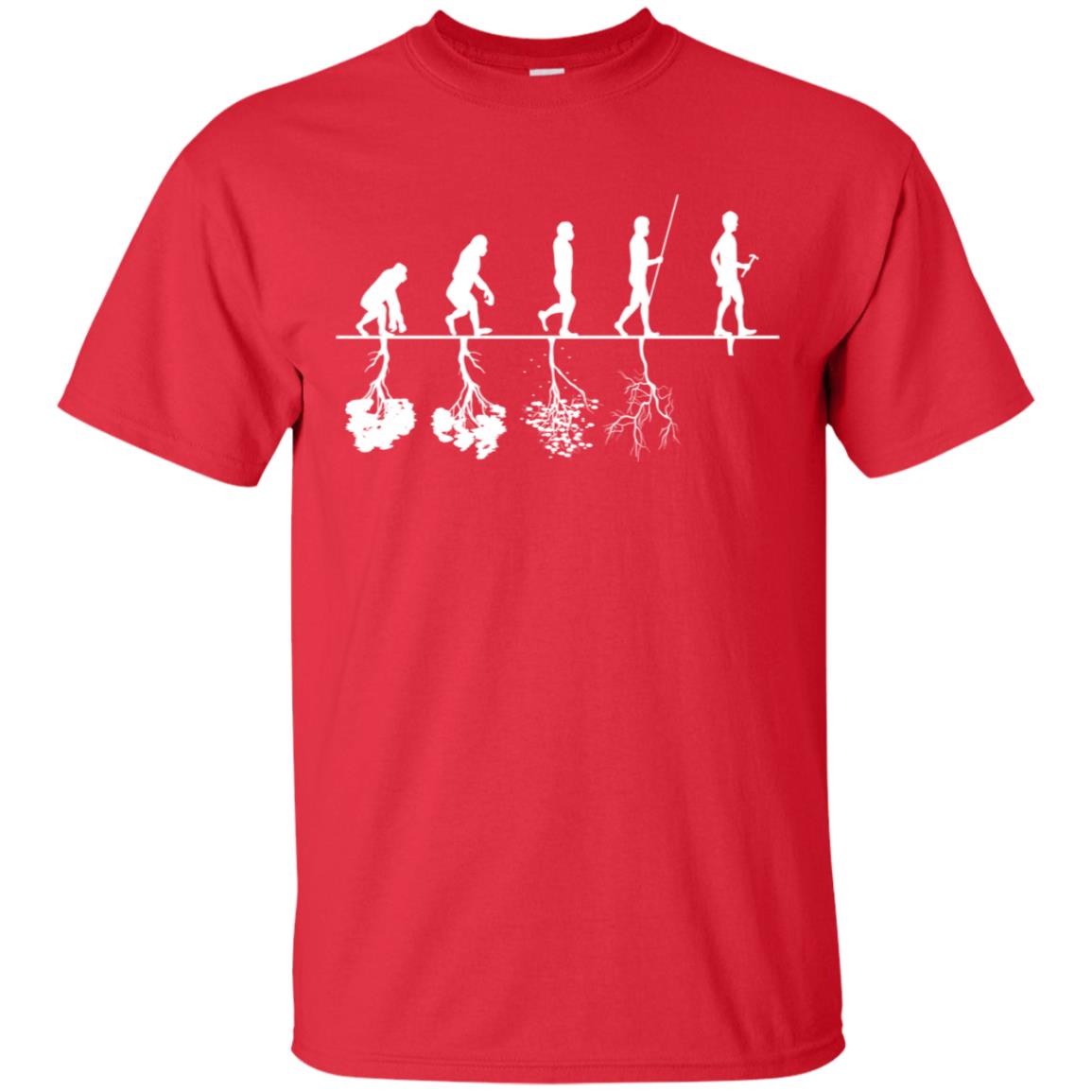 Evolution Tree Of Human Life Thinking Save Environment Shirt Red