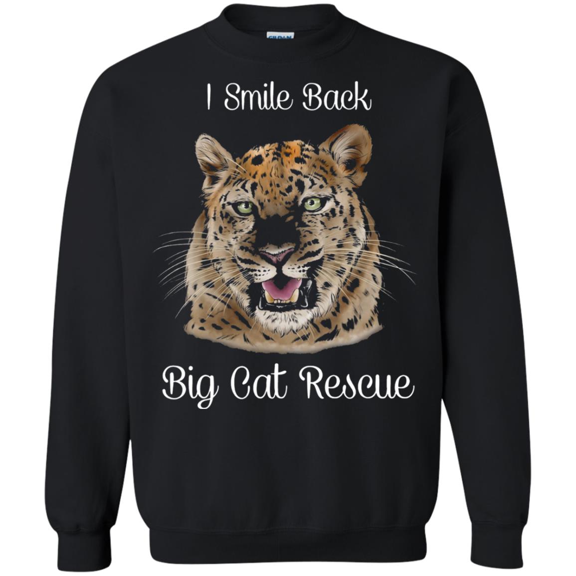 I Smile Back Big Cat Recuse Shirt Black
