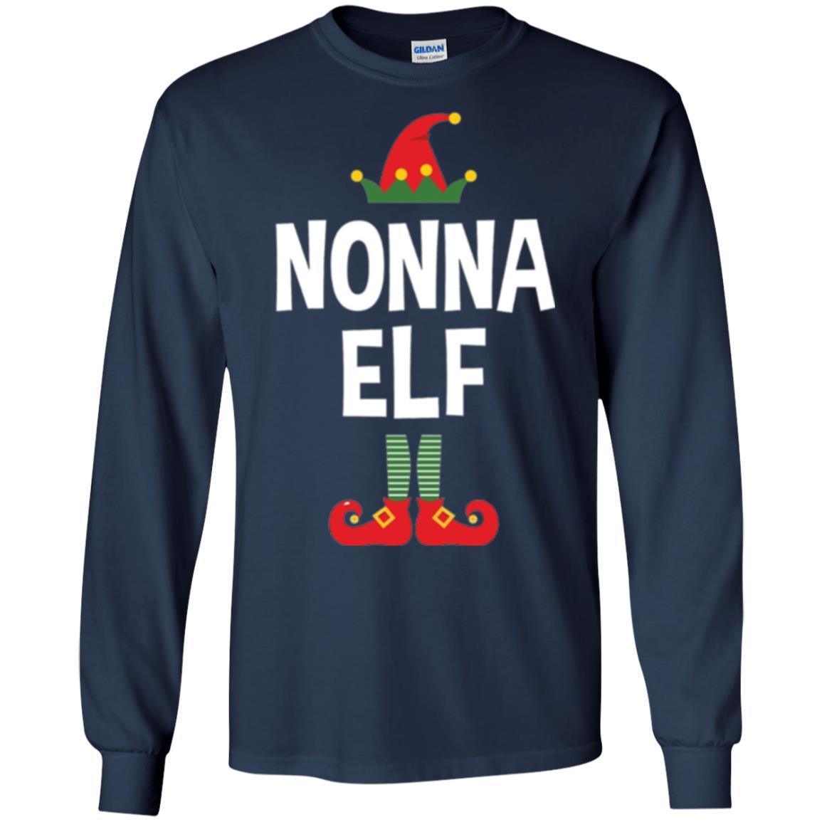 Christmas T-shirt Nonna Elf Christmas Pajamas Navy