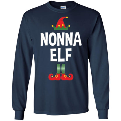 Christmas T-shirt Nonna Elf Christmas Pajamas Navy