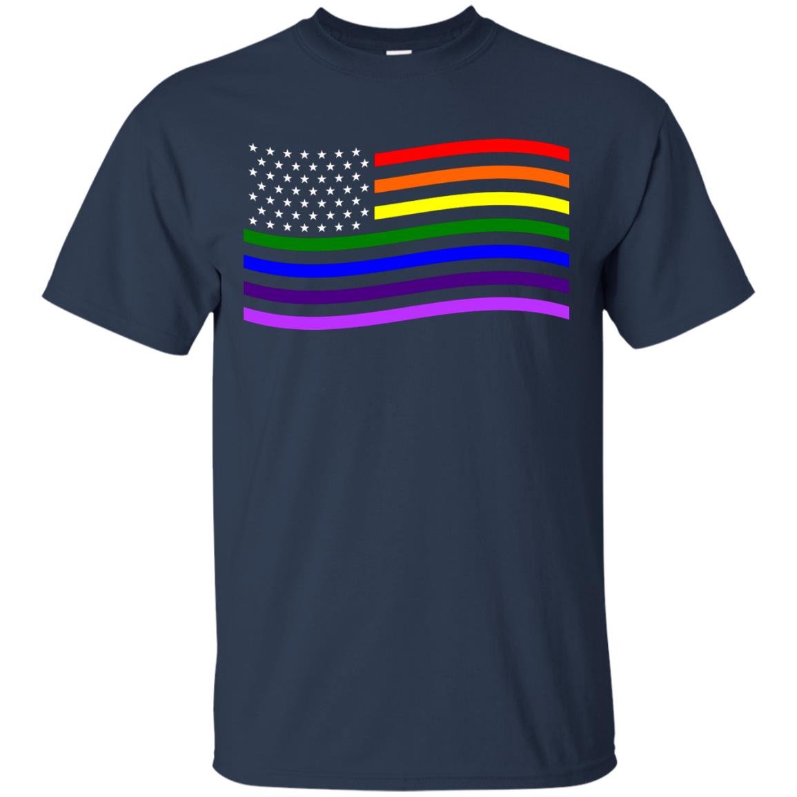 Lgbt T-shirt America Flag Navy