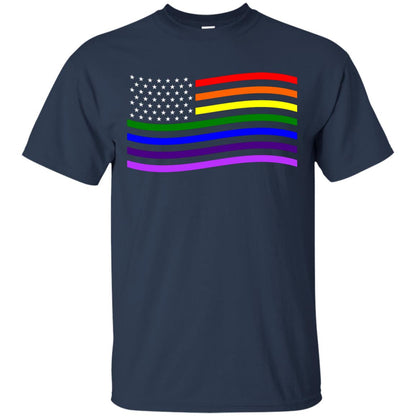 Lgbt T-shirt America Flag Navy