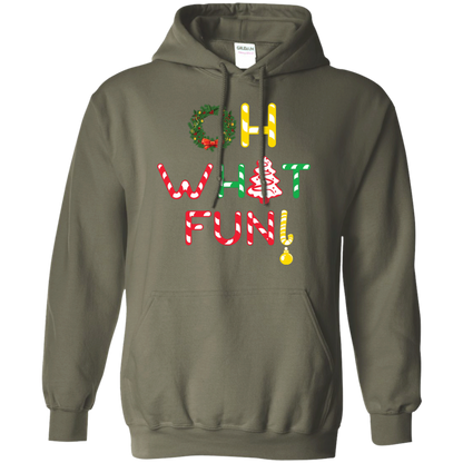 Christmas T-shirt Oh What Fun Military Green