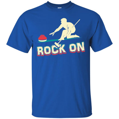 Curling Winter Lover T-shirt Rock On Curling Winter Sports Royal