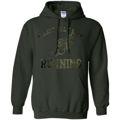 Movie T-Shirt I Just Felt Like Running Forest Green