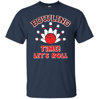 Bowling Lover T-shirt Time Let’s Roll Navy