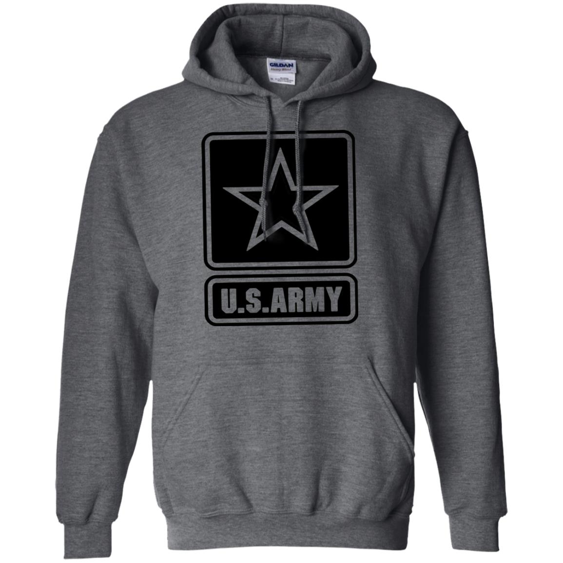 Us Army Black Logo United States Design T-shirt Dark Heather