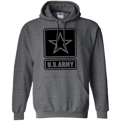 Us Army Black Logo United States Design T-shirt Dark Heather