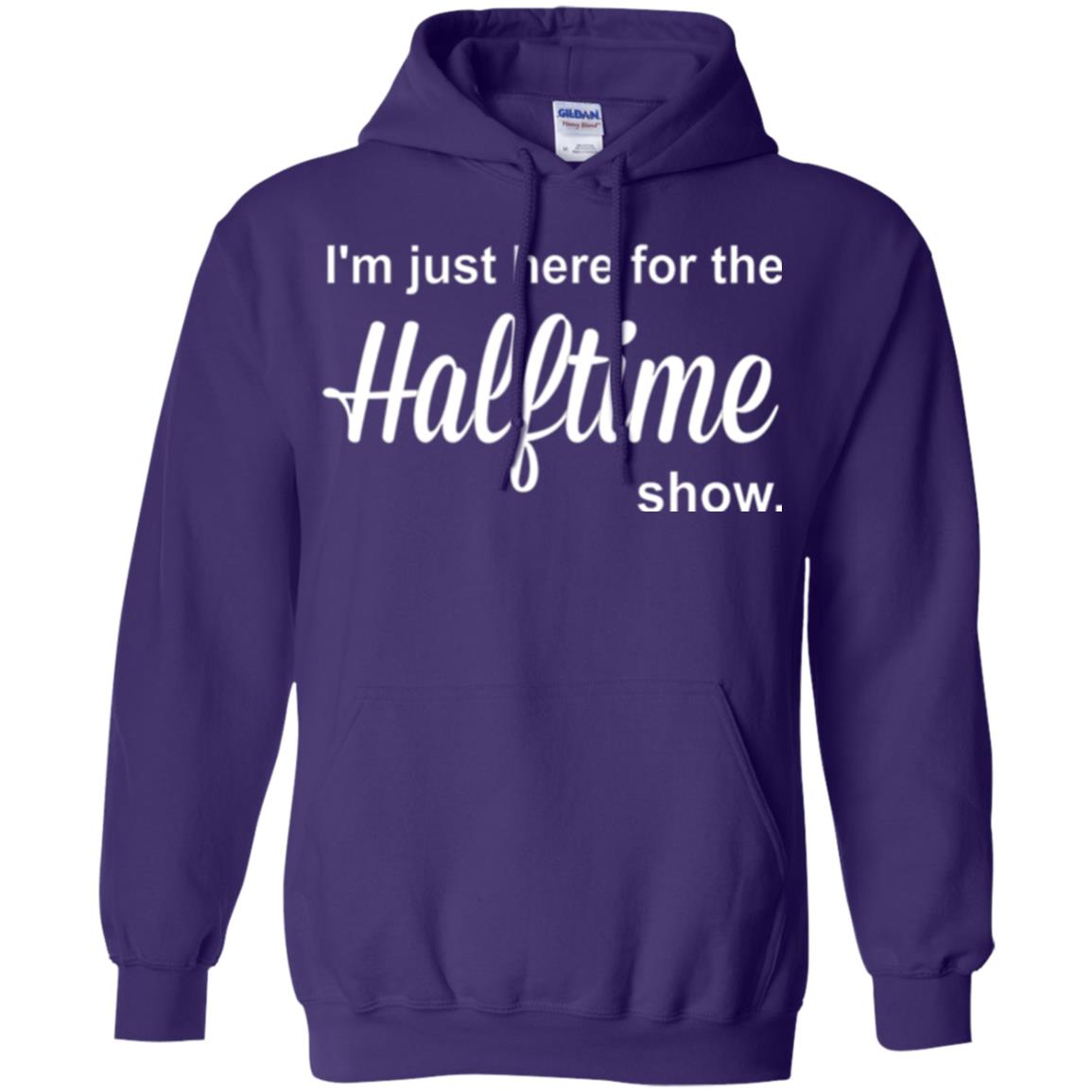 Marching Band T-shirt I_m Just Here For The Halftime Show Purple