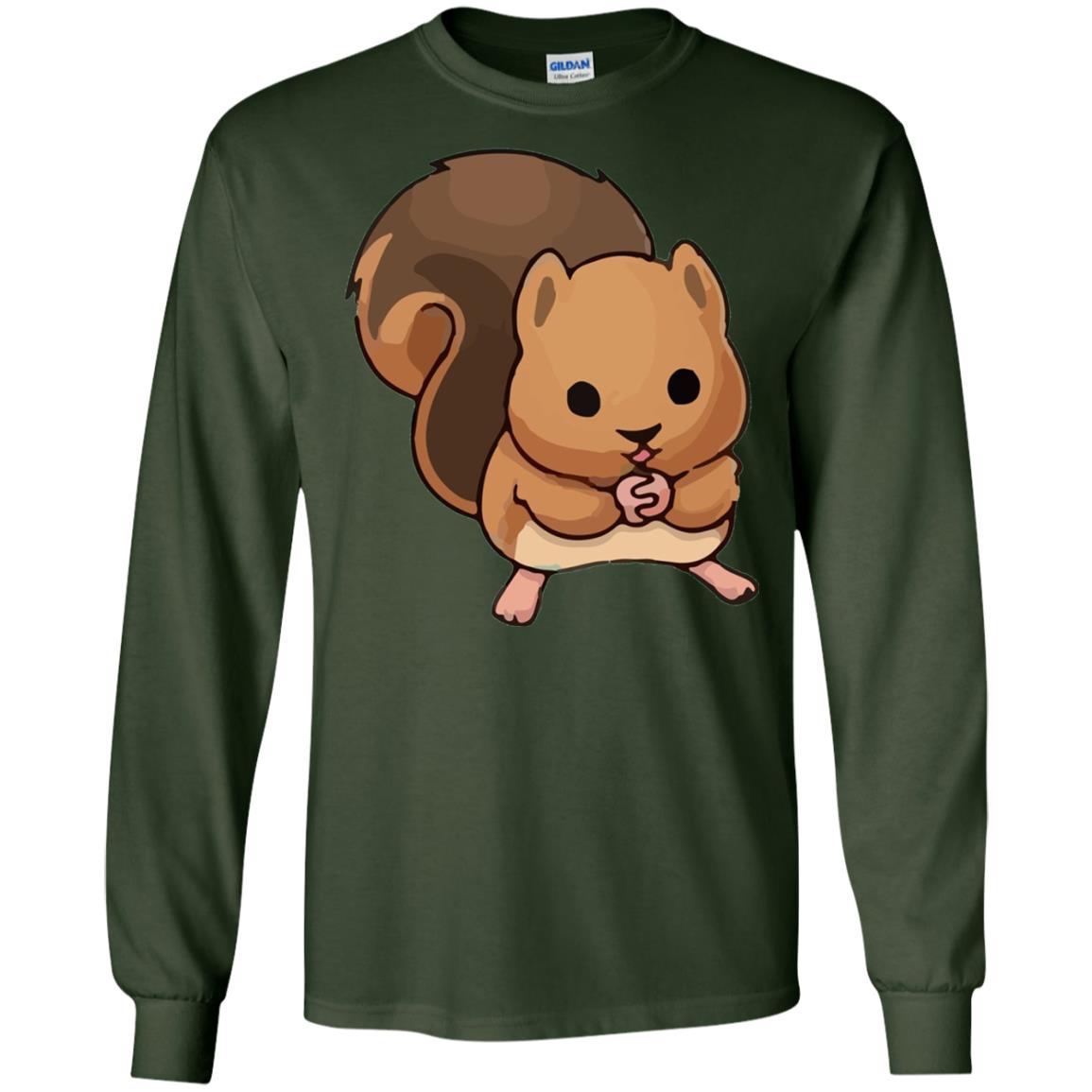 Cute Squirrel Graphic T-shirt Forest Green