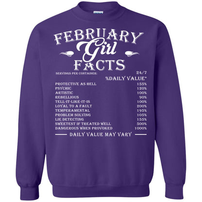 February Girl Facts Facts T-shirt Purple