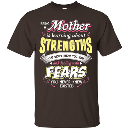 Being A Mom Means Mommy T-shirt Dark Chocolate