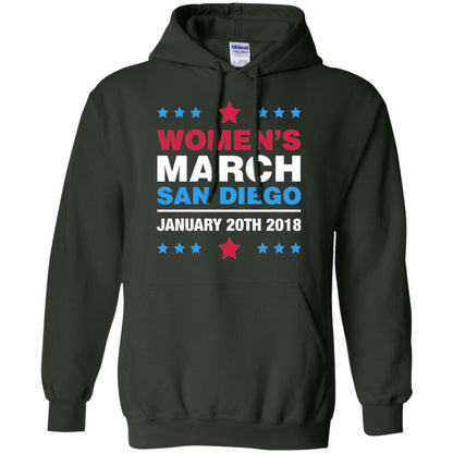 Women's March San Diego January 20th 2018 Protest Women's Right T-shirt Forest Green