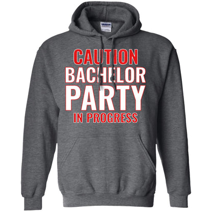 Funny Warning Caution Bachelor Party In Progress Dark Heather