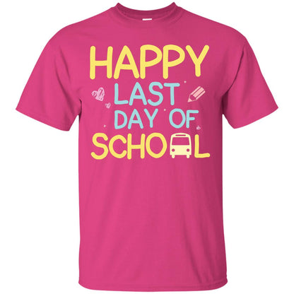 Happy Last Day Of School Graduation Shirt Heliconia