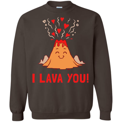 Funny Volcano Valentines Love T-shirt I Lava You T-shirt Dark Chocolate