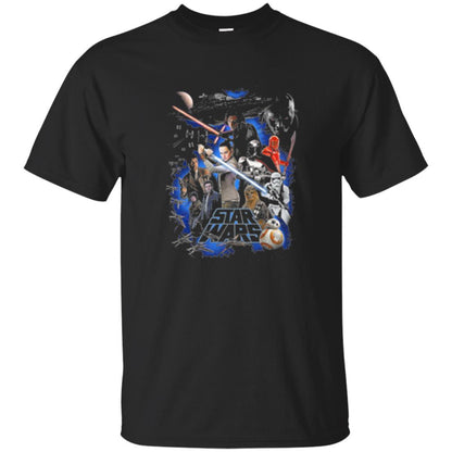 Film T-shirt Star Wars Last Jedi Classic Epic Film Poster Graphic Black