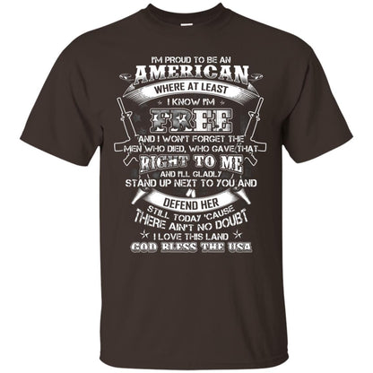 Im Proud To Be An American Where At Least I Know Im Free I Love My Land God Bless The Usa Dark Chocolate