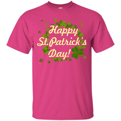 Happy St.patricks Day Shamrocks T-shirt Heliconia