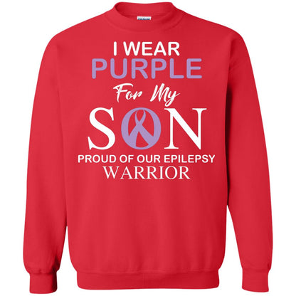 Epilepsy Warrior T-shirt I Wear Purple For My Son Proud Of Our Epilepsy Warrior Red