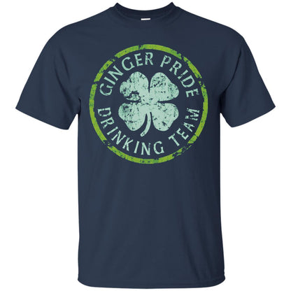 Funny Ginger Pride Drinking Team Irish T-shirt Navy