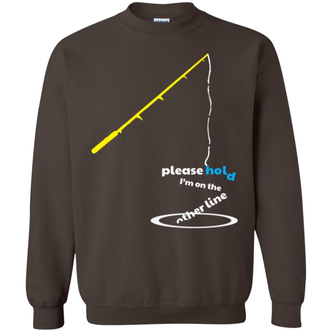 Fisherman T-shirt Please Hold I'm On The Other Line Dark Chocolate
