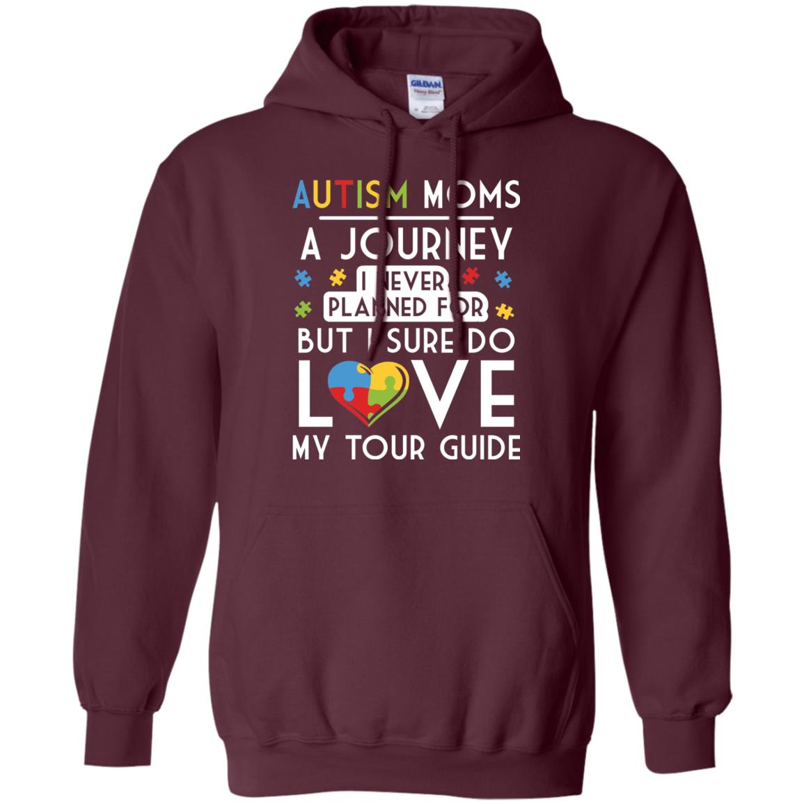 Autism Mom Shirt Autism Mom A Journey Of Love Maroon