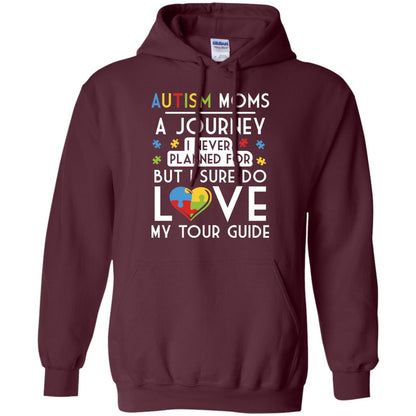 Autism Mom Shirt Autism Mom A Journey Of Love Maroon