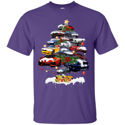 Cars Christmas Tree X-mas Gift Shirt For Mens Or Womens Purple