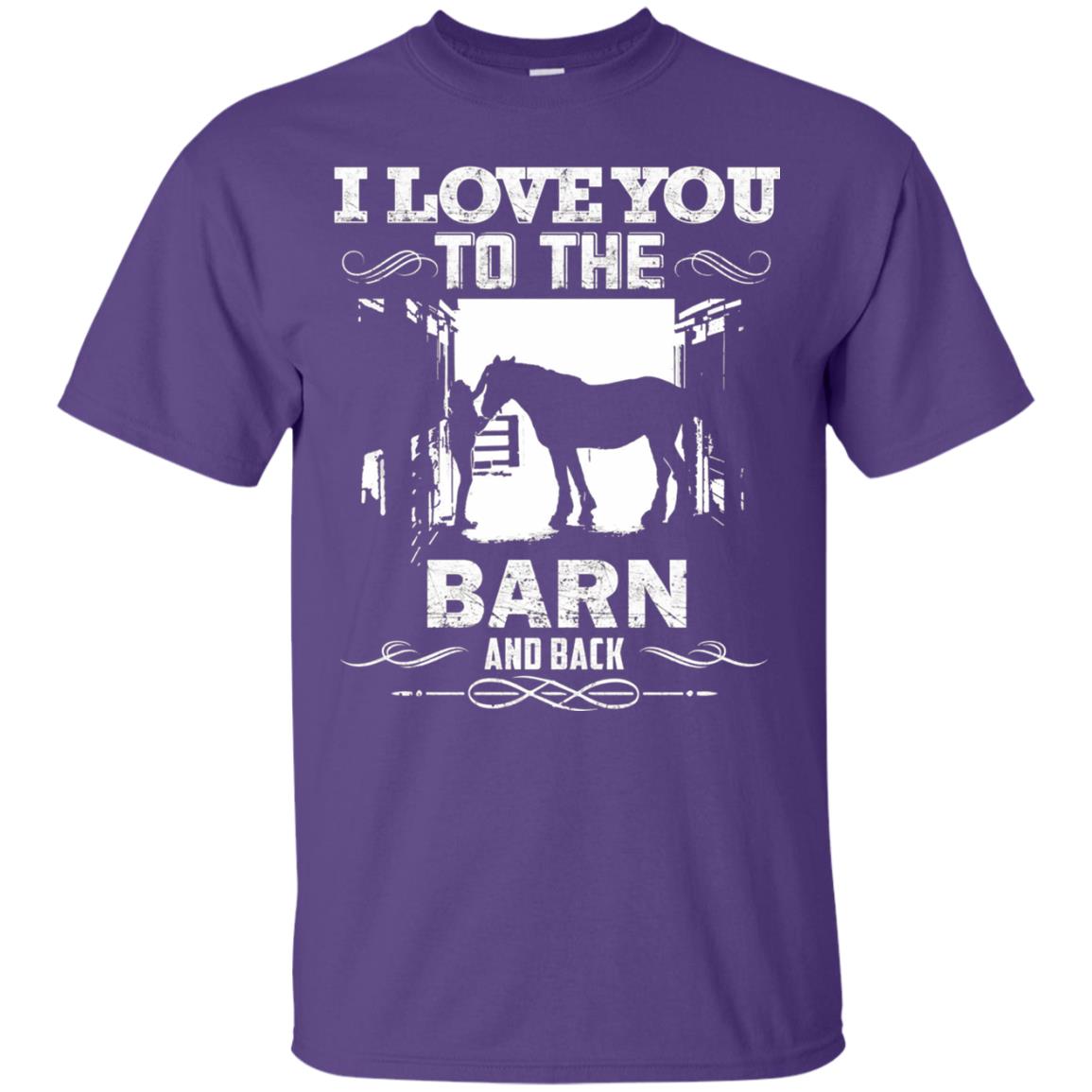 To The Barn And Back Horse Lover Riding Shirt Purple
