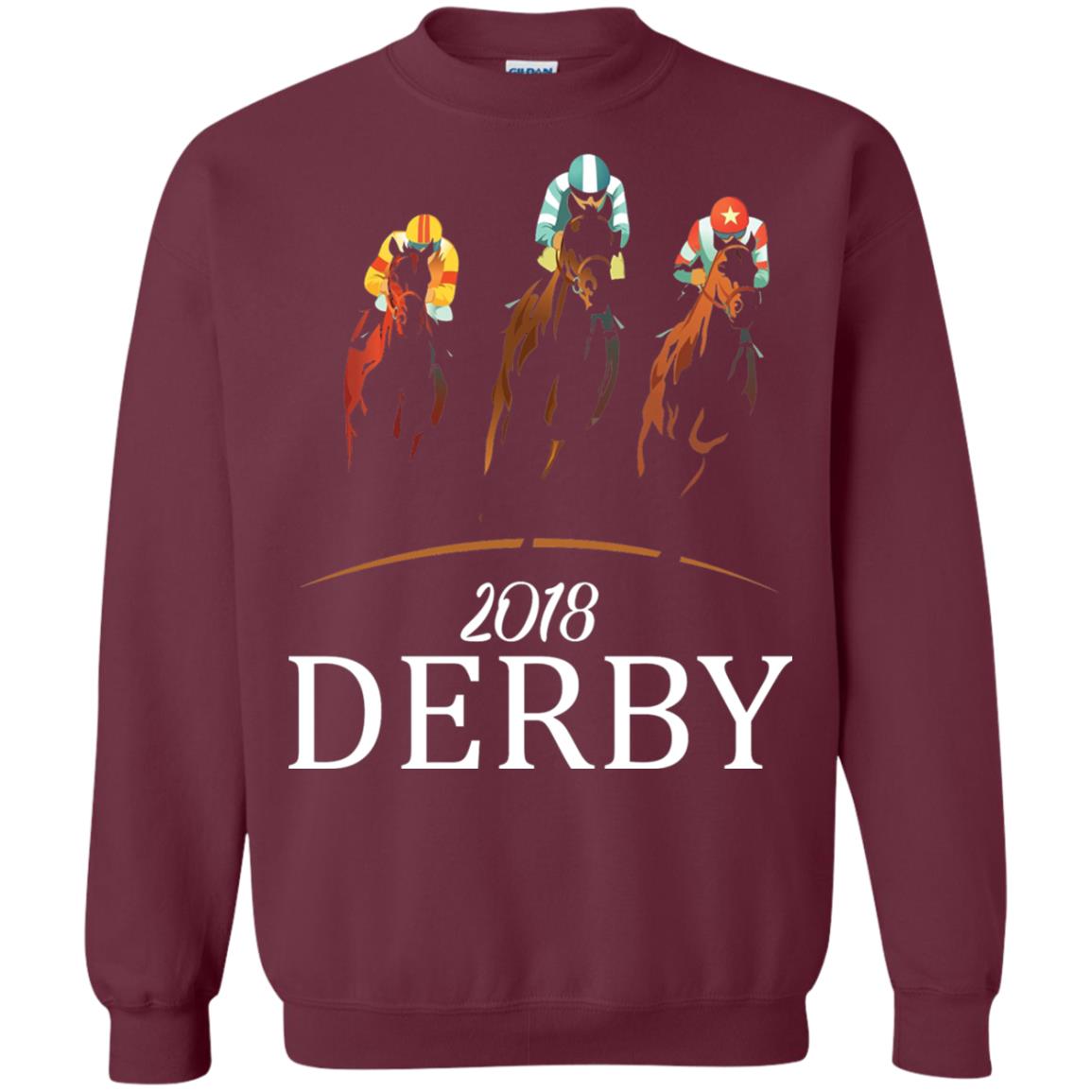 Derby 2018 Jockey Horse Racing T-shirt Maroon