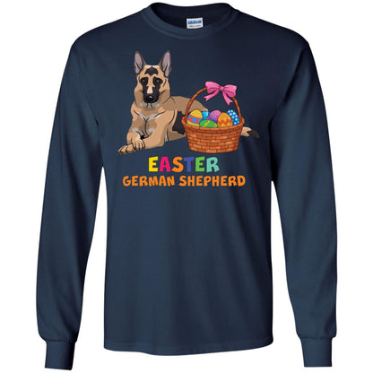 Easter German Shepherd Dog Lover T-shirt For Easter Navy