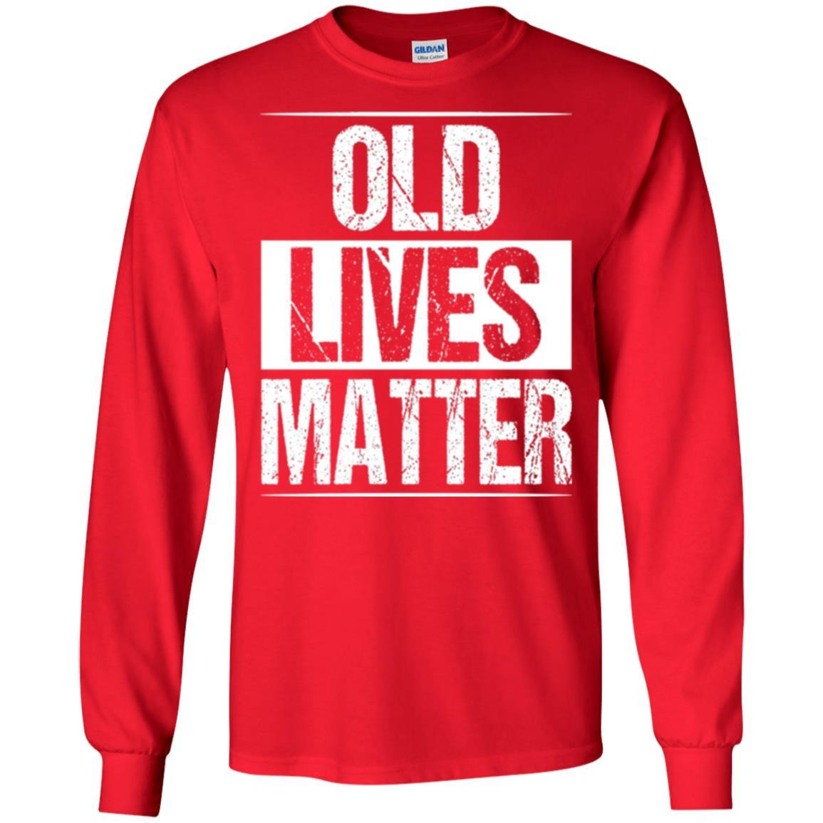 Elderly Seniors T-shirt Old Lives Matter T-shirt Red