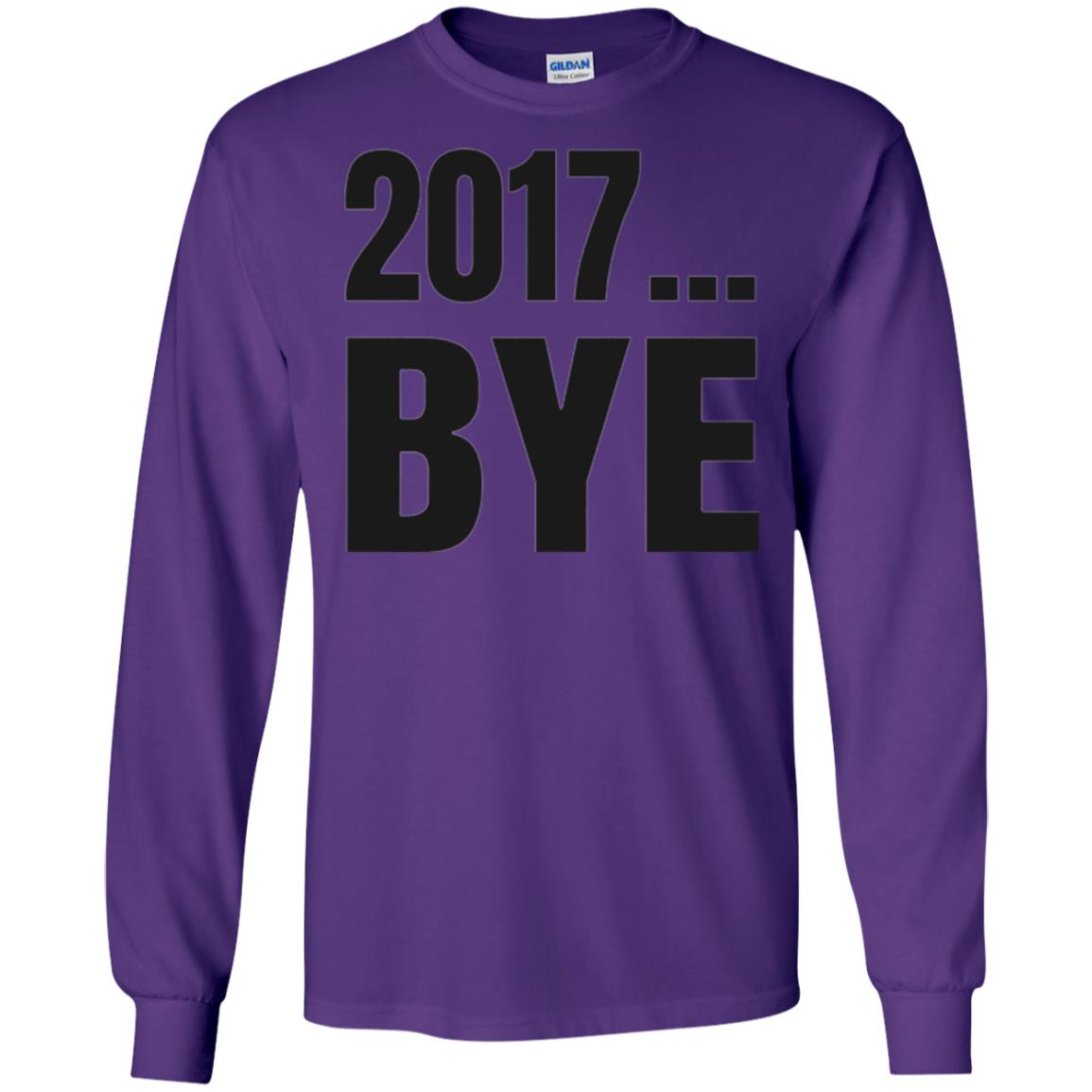 Happy New Year Eve T-shirt Shirt Bye 2017 Purple