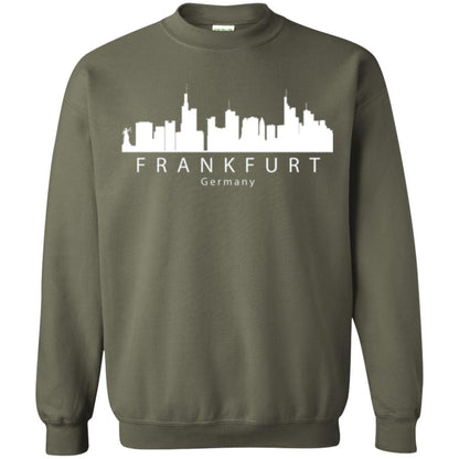 Frankfurt Germany Skyline T-shirt Military Green