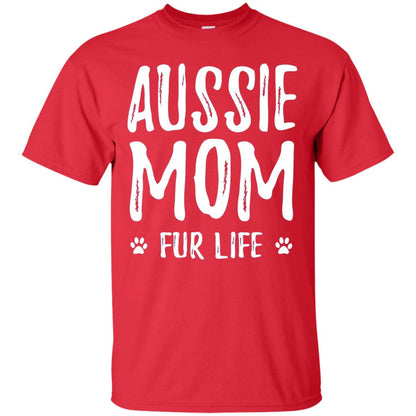Aussie Mom Fur Life T-shirt Red