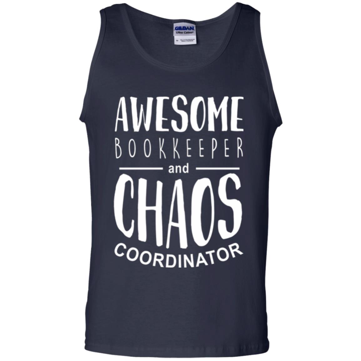 Bookeeper T-shirt Awesome Bookkeeper And Chaos Coordinator Navy