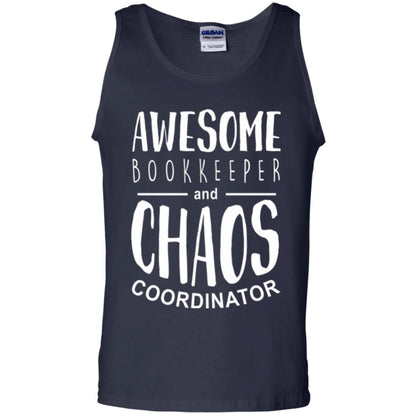 Bookeeper T-shirt Awesome Bookkeeper And Chaos Coordinator Navy