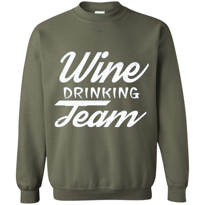 Wine Lover T-shirt Wine Drinking Team Military Green