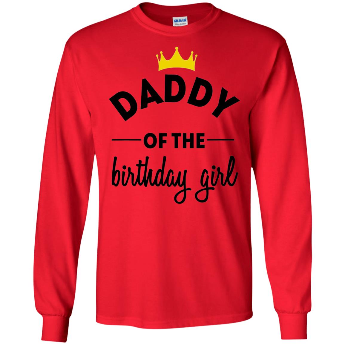 Daddy Of The Birthday Girl Party T-shirt Red