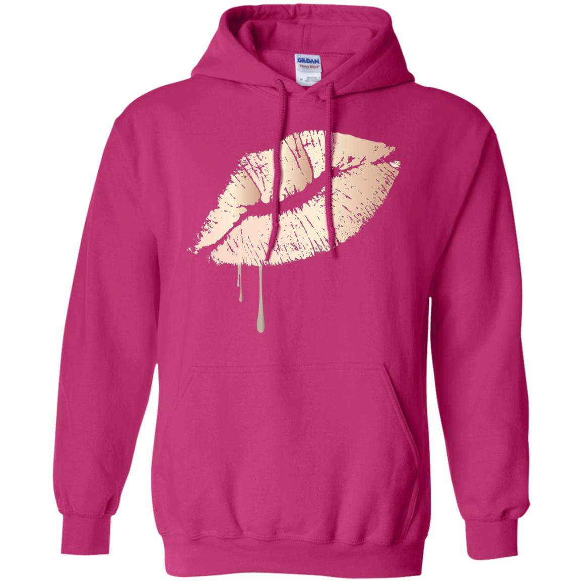 Rose Gold Dripping Lips T-shirt Heliconia