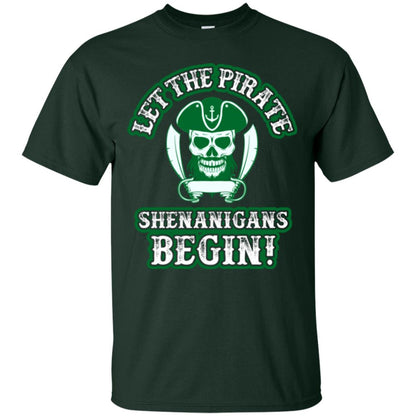 Saint Patrick's Day T-shirt Let The Pirate Shenanigans Begin Forest