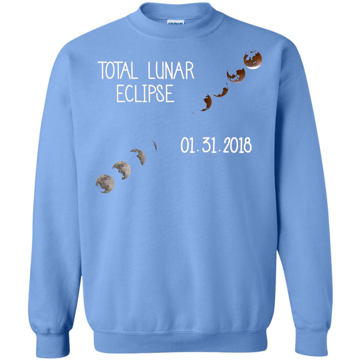 Total Lunar Eclipse 01-31-2018 Celebration Shirt Carolina Blue